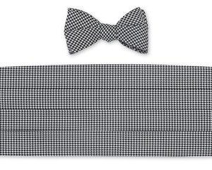 Houndstooth Cummerbund/Bowtie Set