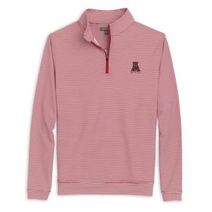 Peter Millar Crimson Mini Stripe Vault “A” Perth Pullover