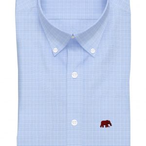 Light Blue Mini Prince of Wales Check Elephant Sportshirt
