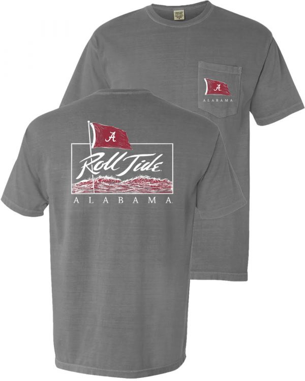 Grey Flag Wave Alabama T-Shirt