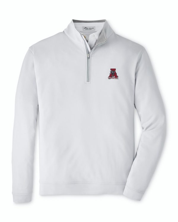 Peter Millar Light Grey Vault "A" Perth Pullover