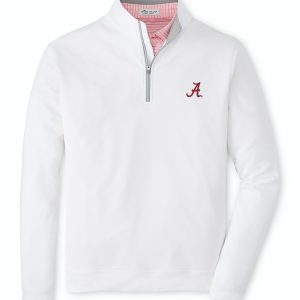 Peter Millar White Script “A” Perth Pullover