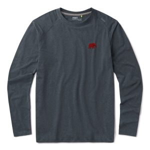 TASC Charcoal Heathered Carrollton Performance Elephant Long Sleeve T-Shirt