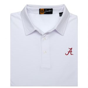 Locker Room  White Dri-Way Textured Script "A" Knit