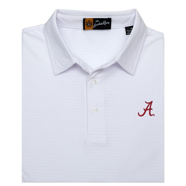 Locker Room  White Dri-Way Textured Script "A" Knit