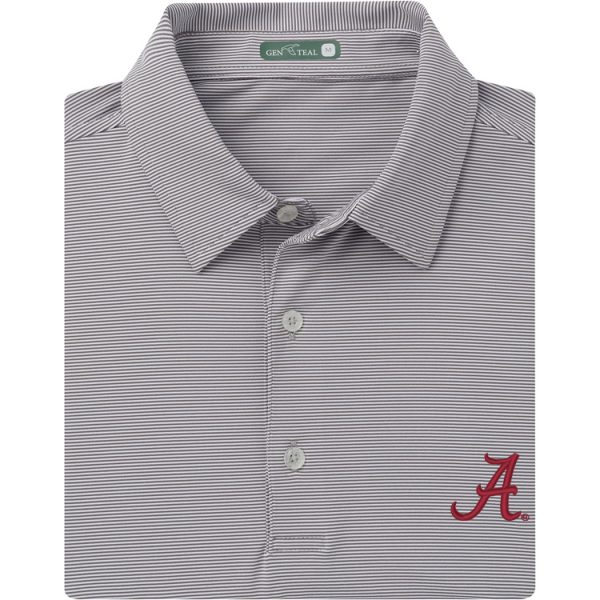GenTeal Charcoal Pinstripe Script "A" Knit