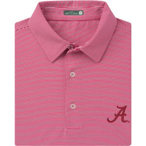 GenTeal Crimson Pinstripe Script "A" Knit