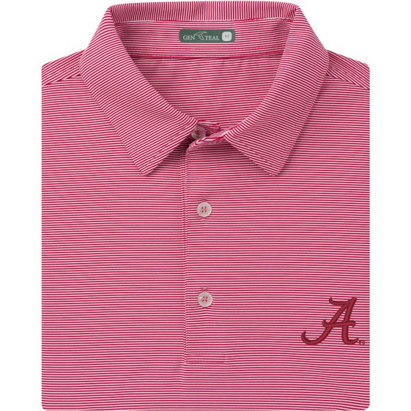 GenTeal Crimson Pinstripe Script "A" Knit