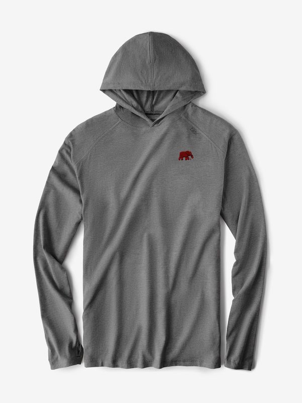 TASC Iron Heather Carrollton Elephant Hoodie