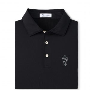 Jasons Peter Millar Solid Black Knit Shirt