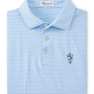 Jasons Peter Millar Cottage Blue Hales Stripe Knit Shirt