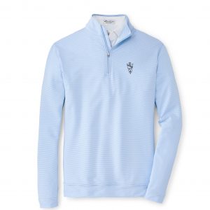Jasons Peter Millar Cottage Blue Sugar Stripe Perth Pullover