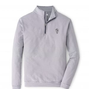 Jasons Peter Millar Iron/White Sugar Stripe Perth Pullover