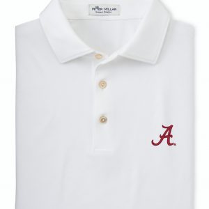 Peter Millar White Script "A" Performance Knit
