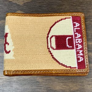 Smathers & Branson Alabama Basketball Court Needlepoint Bi-Fold Wallet