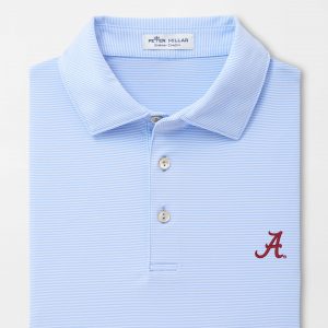 Peter Millar Light Blue Jubilee Stripe Script "A" Knit