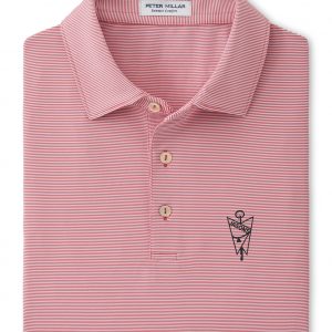 Jasons Peter Millar Crimson Jubilee Stripe Knit Shirt