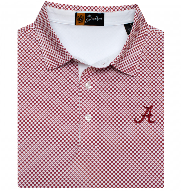 White Medallion Script "A" Knit
