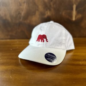 Smathers & Branson White Needlepoint Cotton Elephant Hat