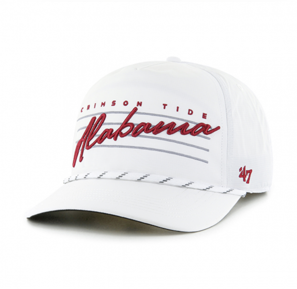 '47 Brand Alabama Crimson Tide White Downburst Rope Hat