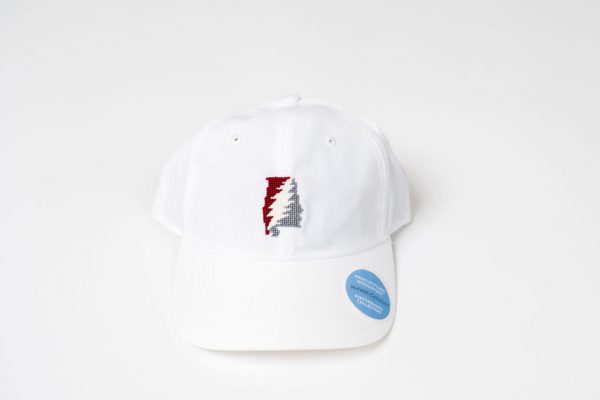 Smathers & Branson White Needlepoint Performance Alabama Steal Your Face Hat