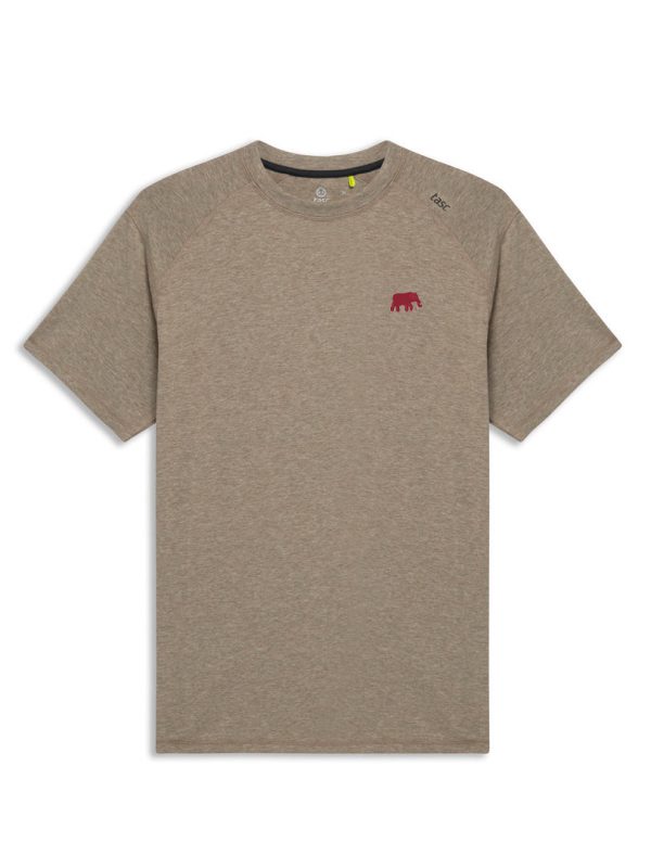 TASC Grey Oak Heather Carrollton Performance Elephant T-Shirt