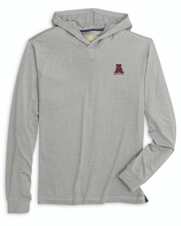 Johnnie-O Light Grey Vault "A" Featherweight Hoodie