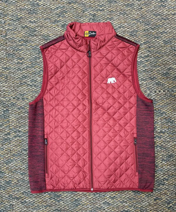 Locker Room Crimson Quilted Elephant Vest