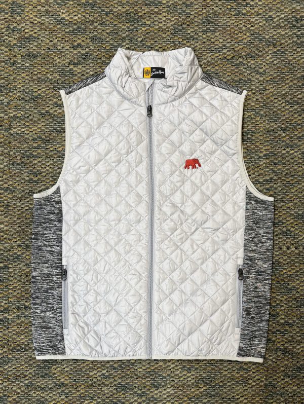 Locker Room Grey Quilted Elephant Vest