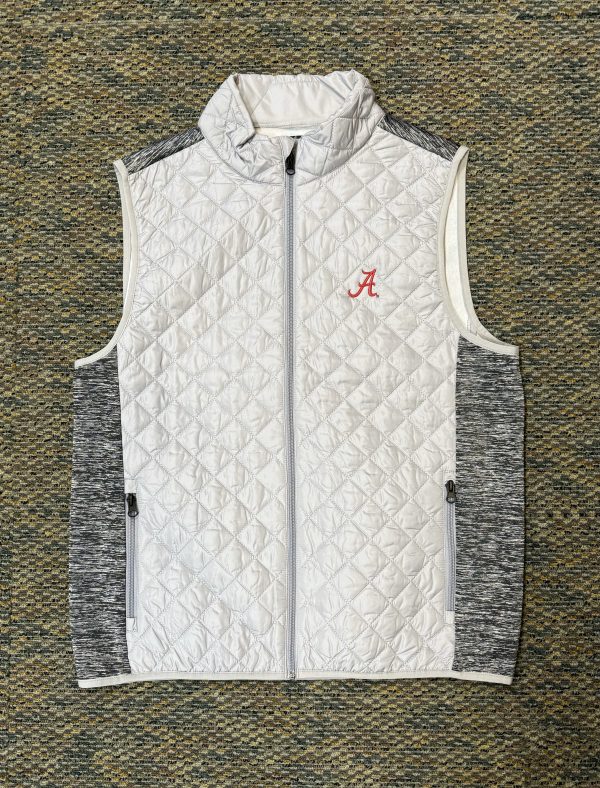 Locker Room Grey Quilted Script "A" Vest