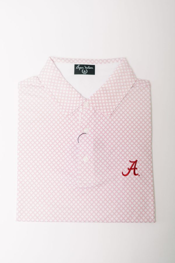 White Geometric Script "A" Knit