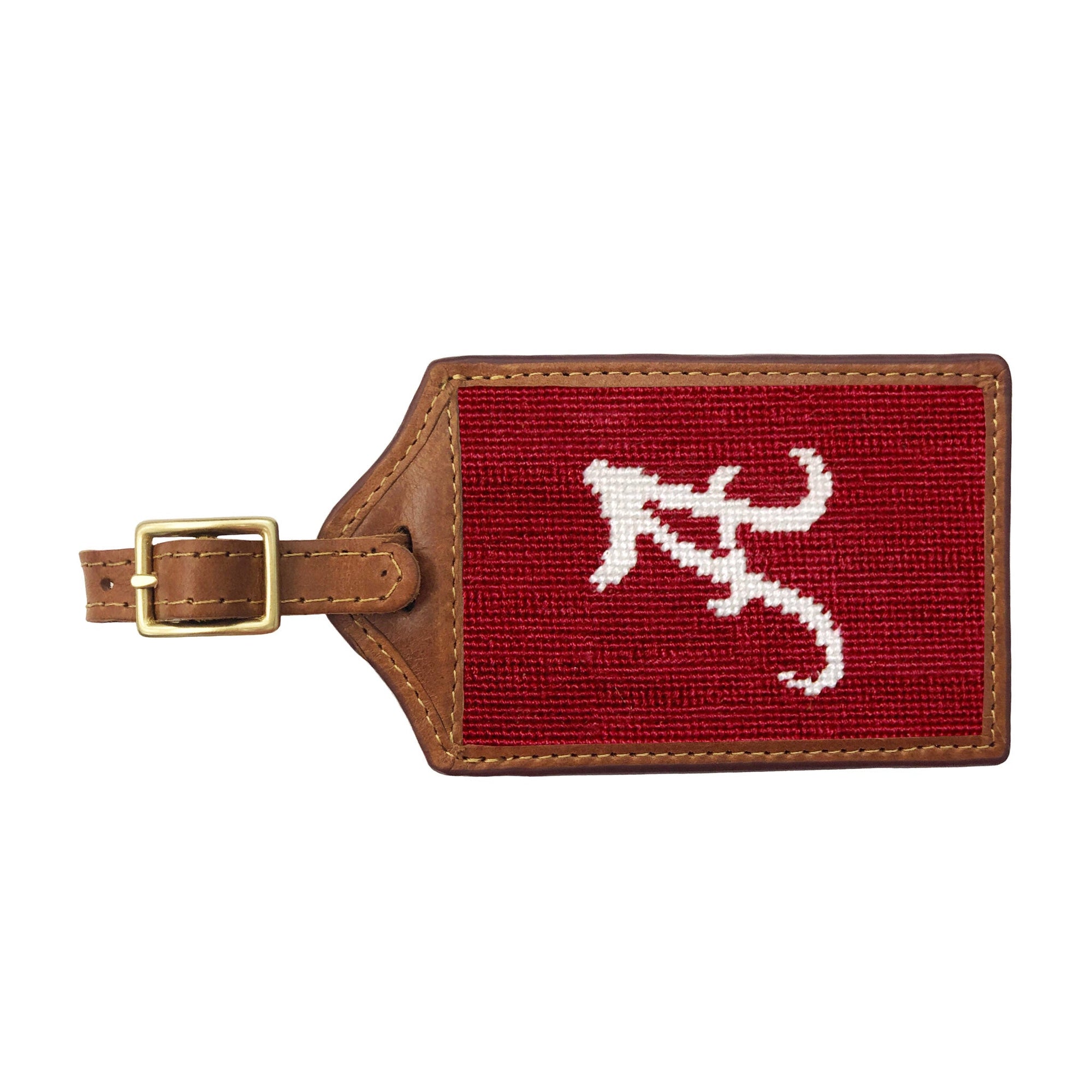 Smathers & Branson Needlepoint Script "A" Luggage Tag