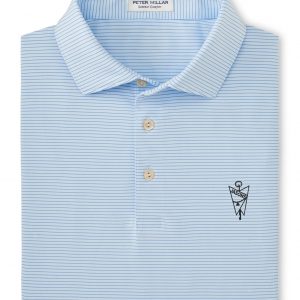 Jasons Peter Millar Pale Blue Highlands Stripe Knit Shirt