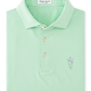 Jasons Peter Millar Green Jubilee Stripe Knit Shirt