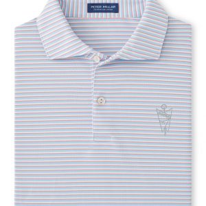 Jasons Peter Millar Blue Frost Tempo Mesh Knit Shirt-TAILORED FIT