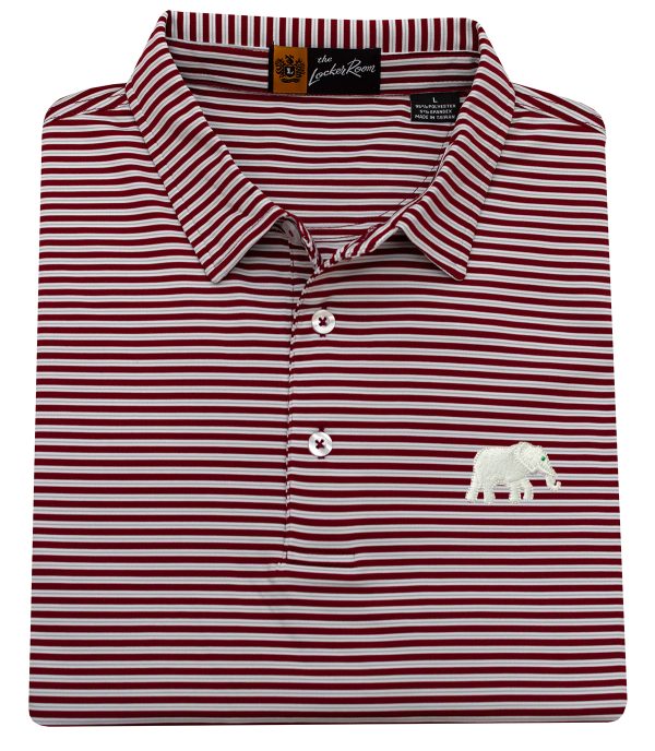 Locker Room Crimson Pinstripe Elephant Knit