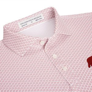 Holderness & Bourne White/Crimson Warren Elephant Knit