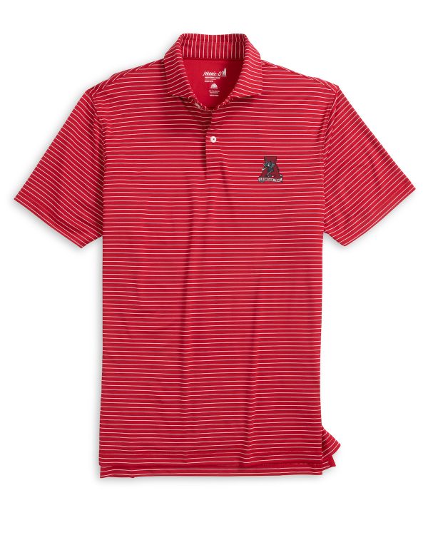 Johnnie-O Crimson Beau Stripe Vault "A" Knit