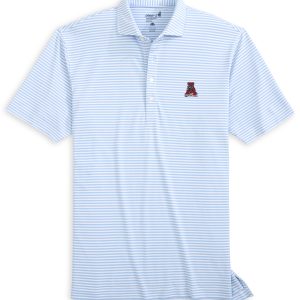 Johnnie-O Light Blue Stetsons Mesh Vault "A" Knit
