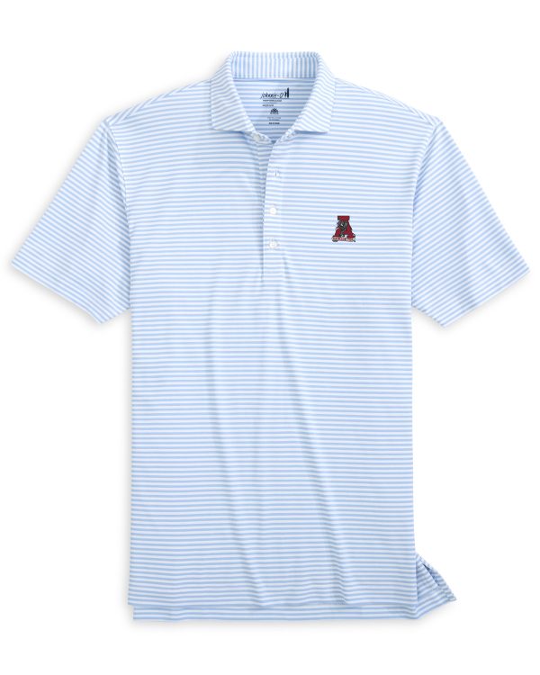 Johnnie-O Light Blue Stetsons Mesh Vault "A" Knit