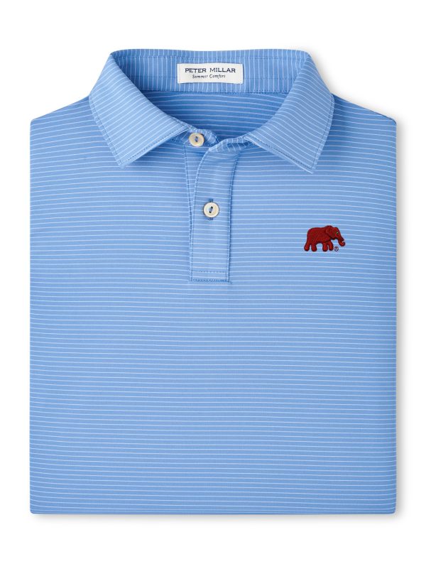Peter Millar YOUTH Light Blue Highland Stripe Elephant Knit