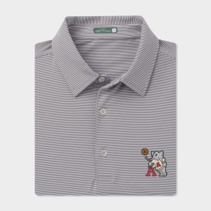 GenTeal Charcoal Pinstripe Vault Basketball Polo