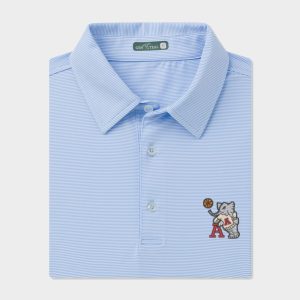 GenTeal Blue Pinstripe Vault Basketball Polo