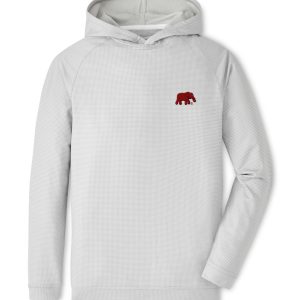 Peter Millar YOUTH Gale Grey Houndstooth Elephant Hoodie