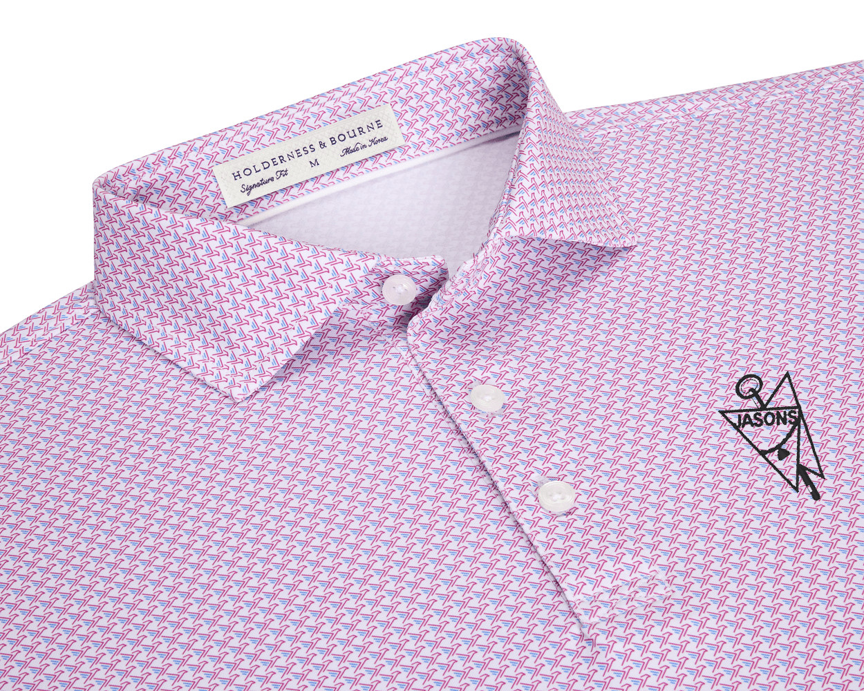 Jasons Holderness & Bourne Red/Blue Justice Polo