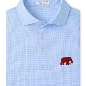 Peter Millar Light Blue Border Elephant Polo